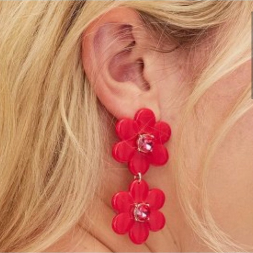 kate spade Red Flower Earrings
